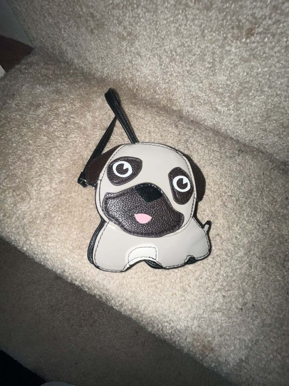 Sleepyville Critters Pug Dog Faux Leather Wristlet Coin Purse